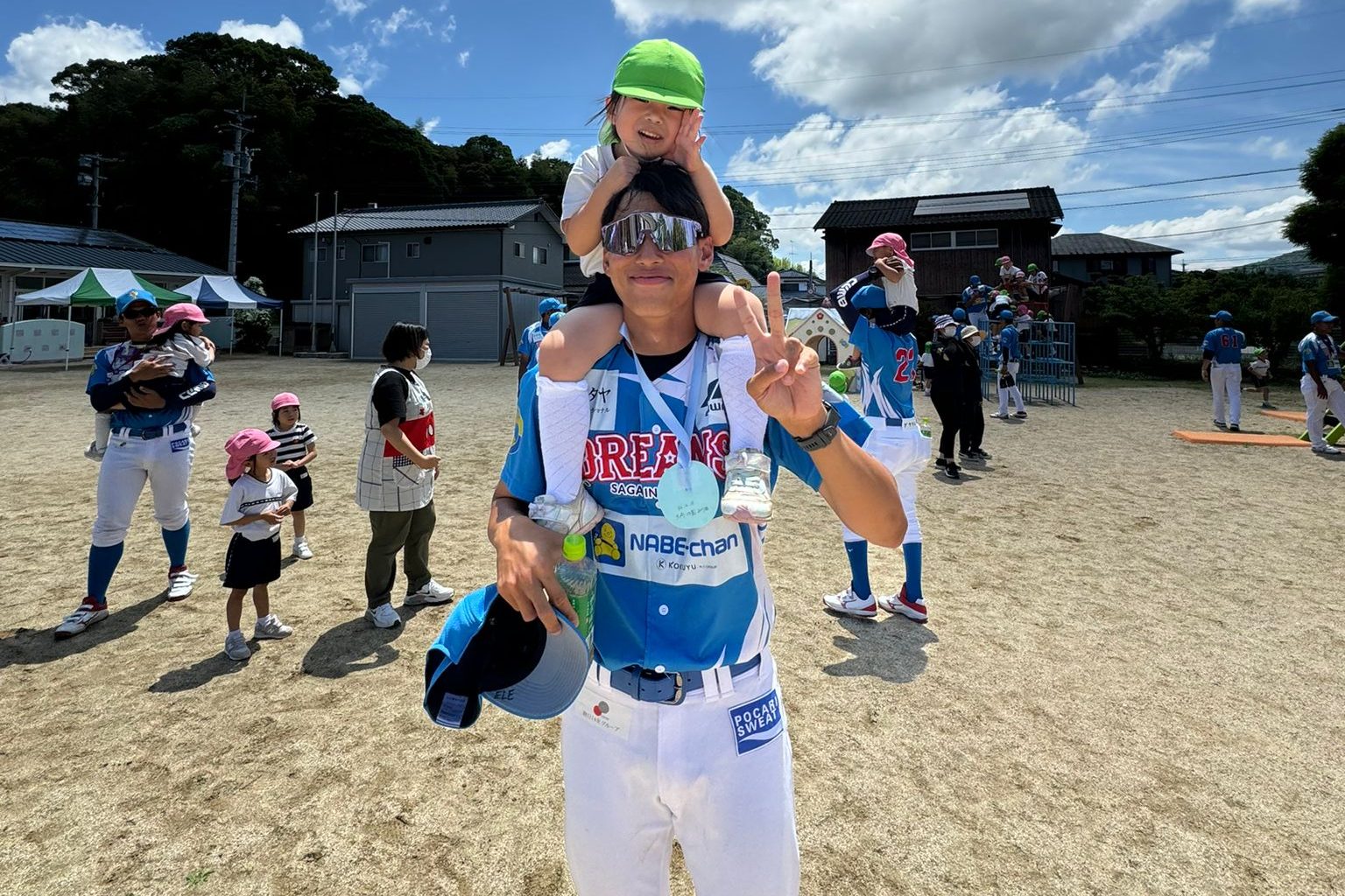 Eleazar at a baseball event
